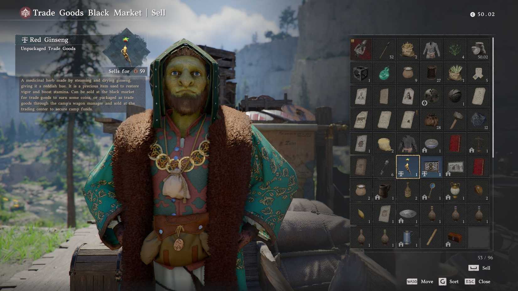 Crimson Desert Package Trade Goods Selling to Vendor