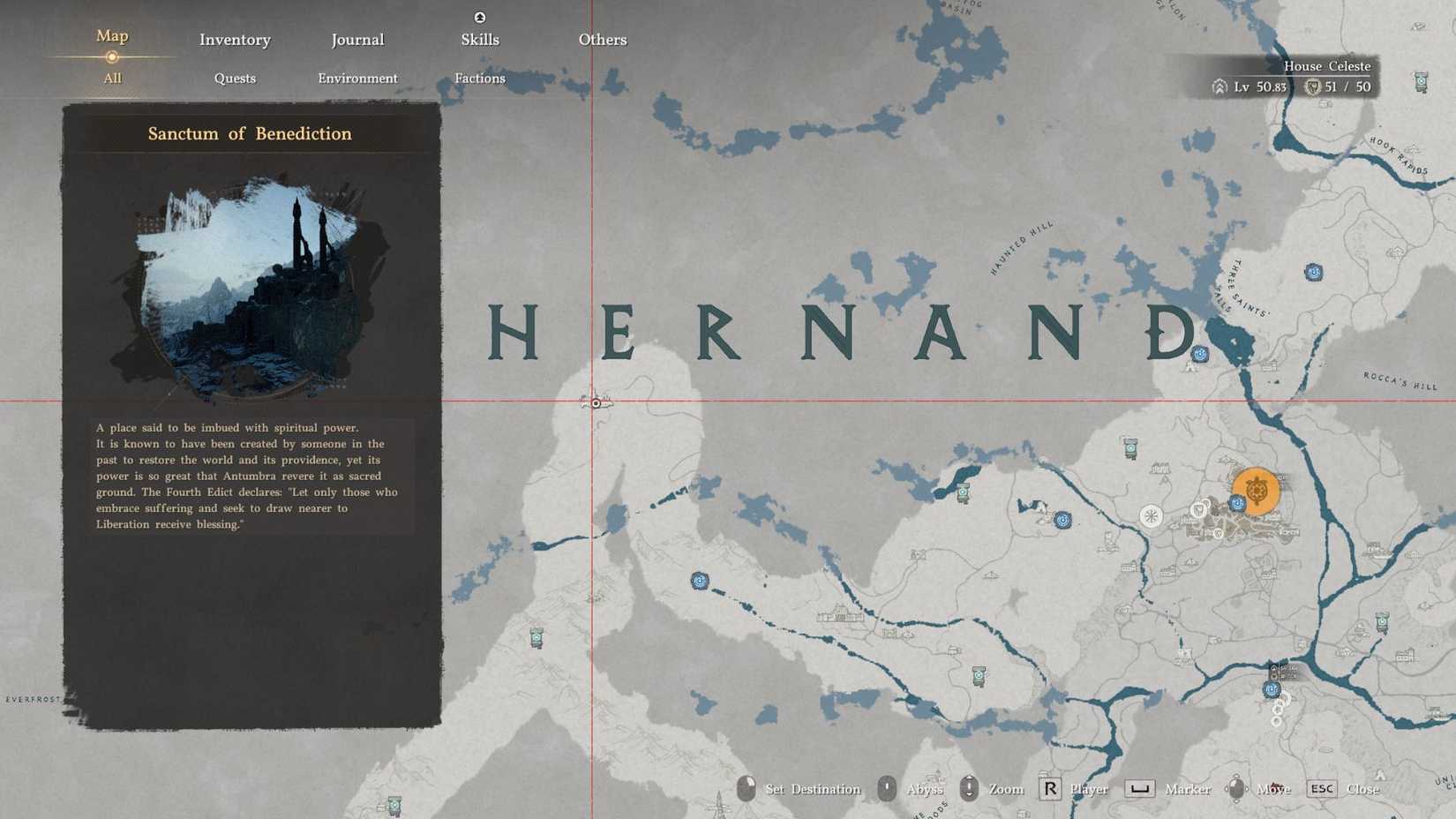 Crimson Desert Sanctum of Benediction on Map