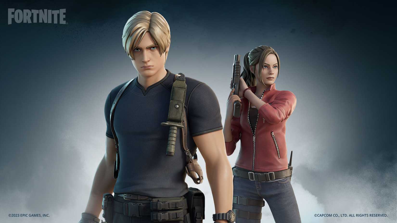 Fornite Resident Evil Leon and Claire