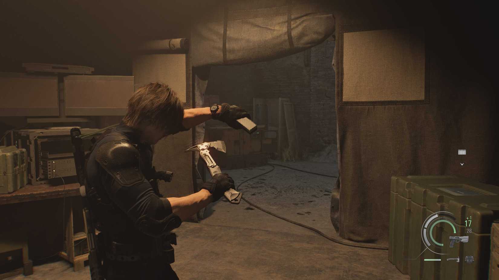 Resident Evil Requiem Leon sharpen hatchet