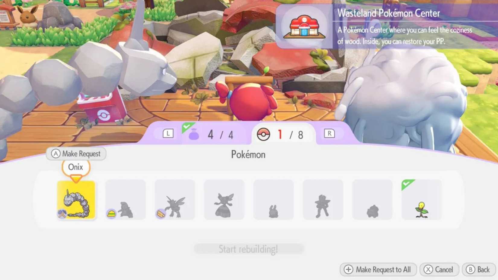 Pokemon Pokopia Pokemon Center Pokemon Requirements