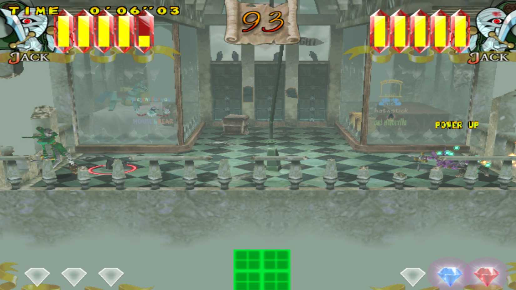 a fight in power stone