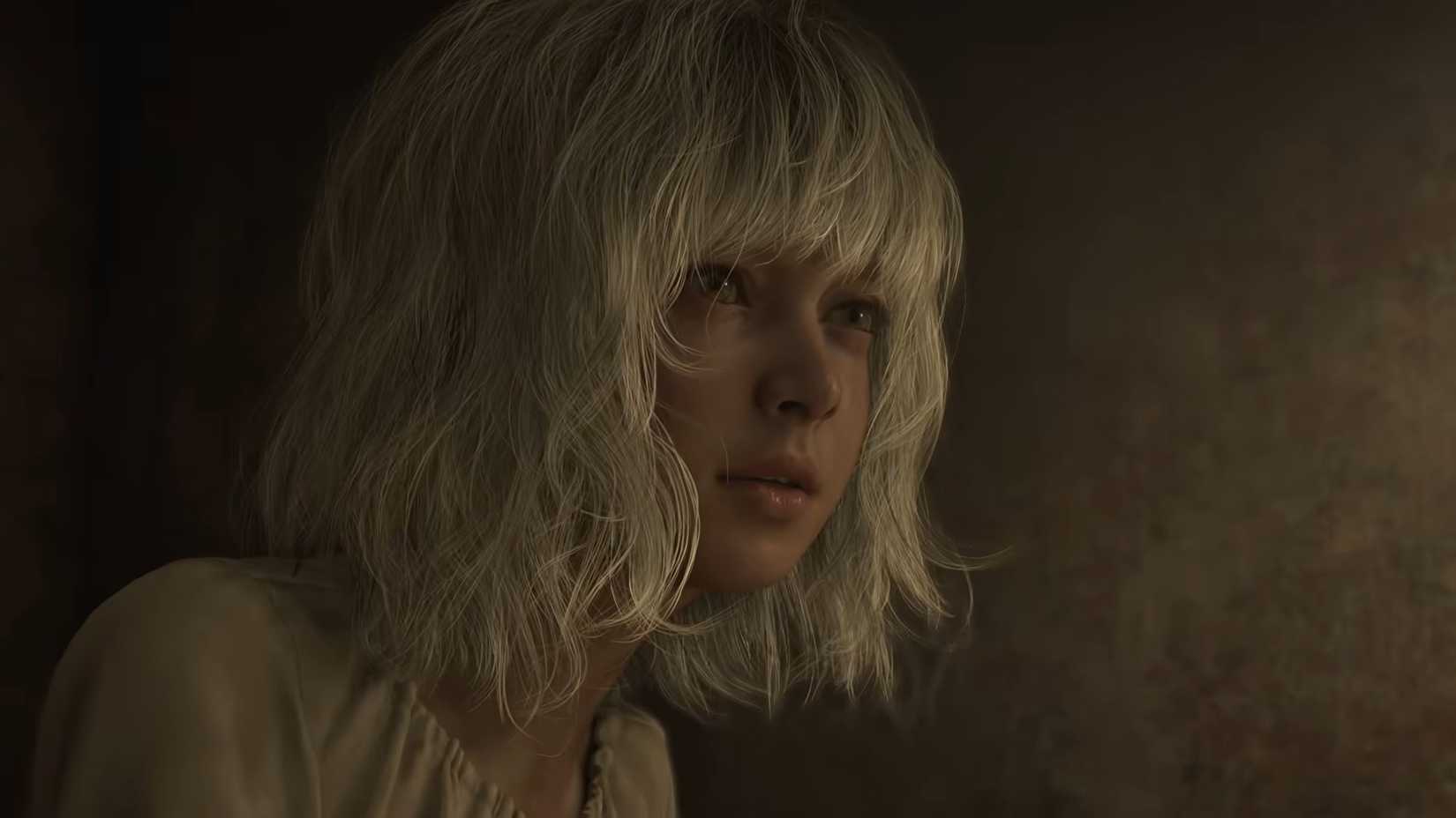 A close-up head shot of Chloe from Resident Evil Requiem.