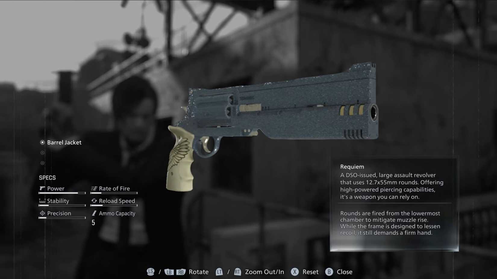 Resident Evil Requiem Details Requiem Gun