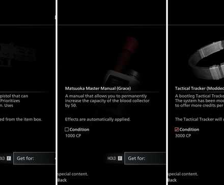 Resident Evil Requiem Special Content Freya's Needle, Master Manual, and Tracker