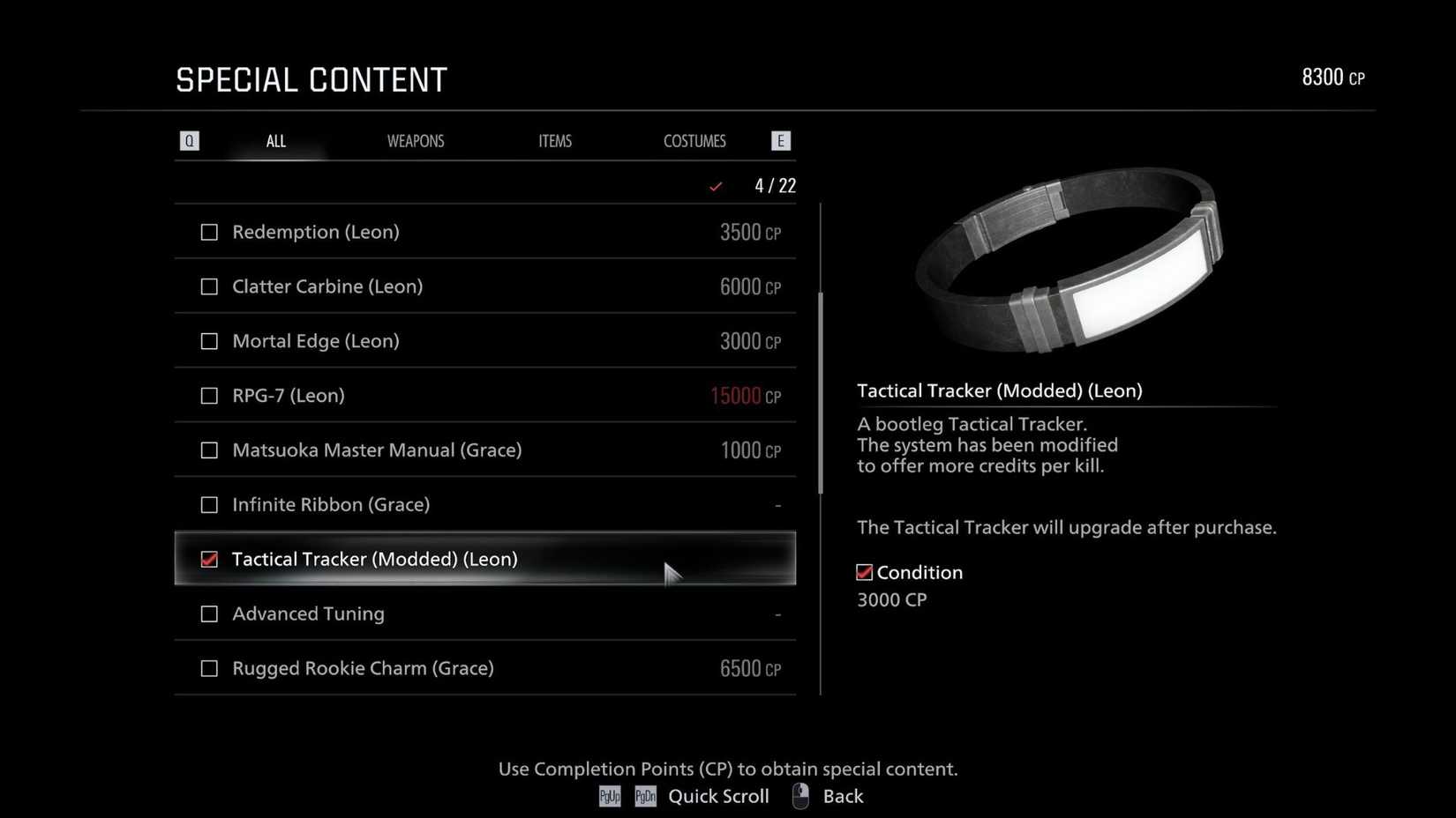 Resident Evil Requiem Tactical Tracker 