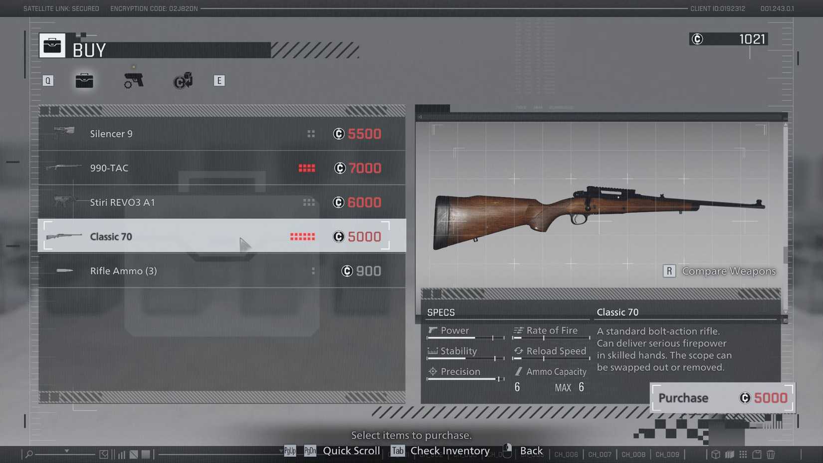 Resident Evil Requiem Weapons Classic 70