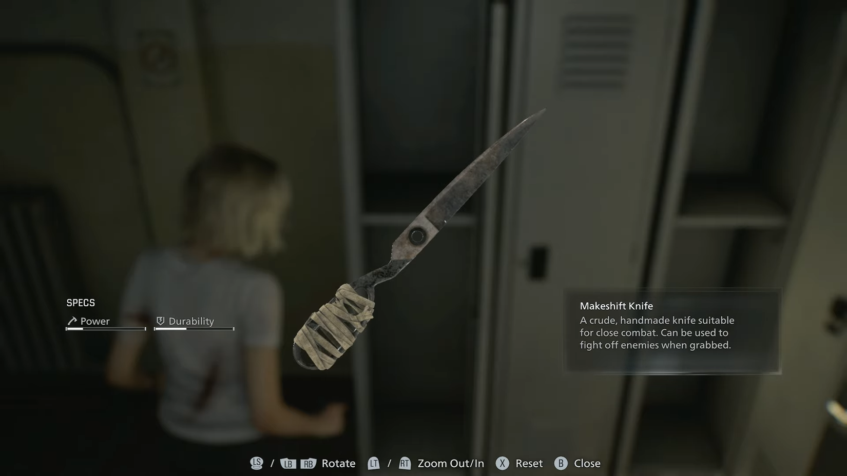 Resident Evil Requiem makeshit knife