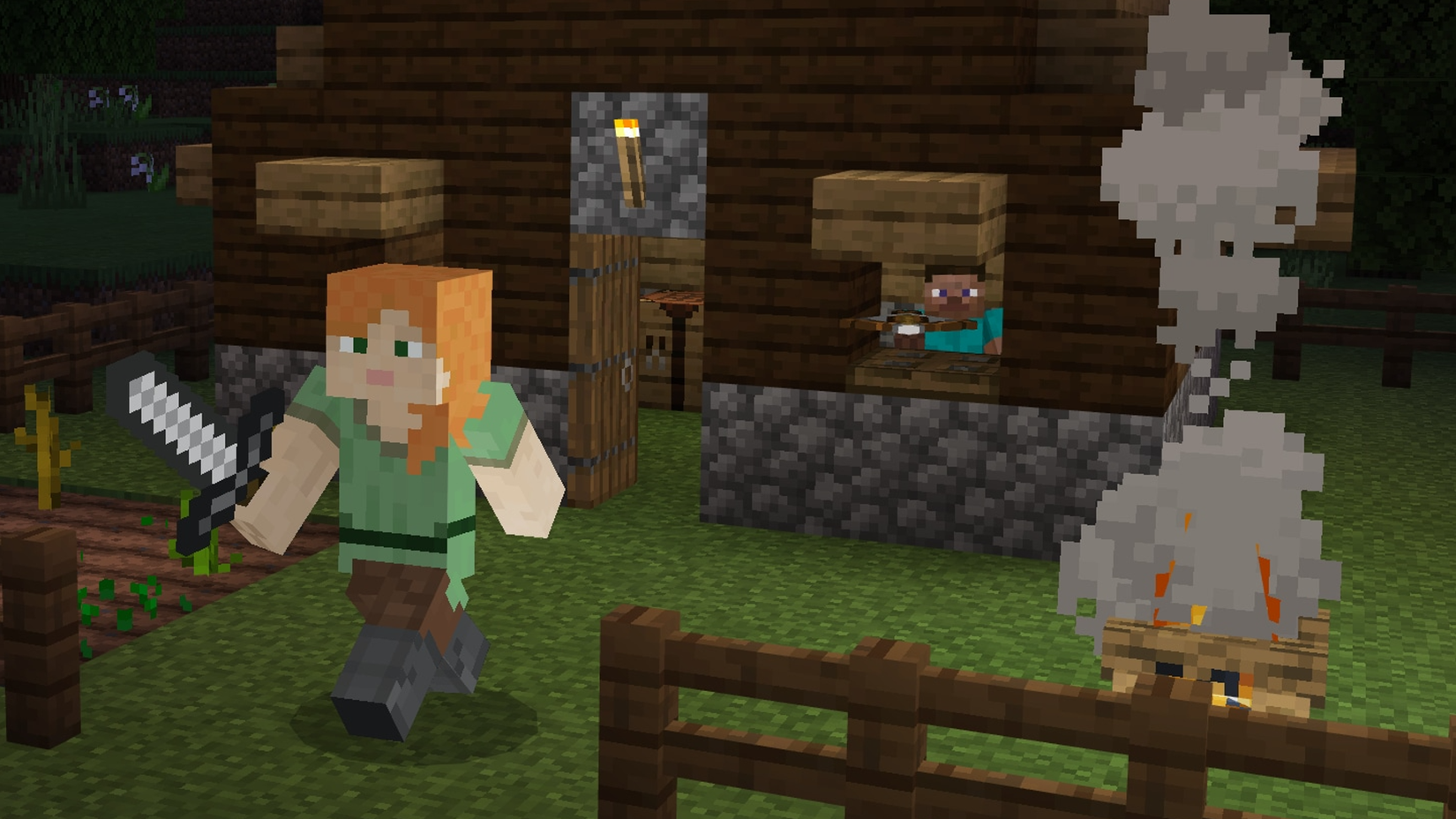 Minecraft Co-op gameplay