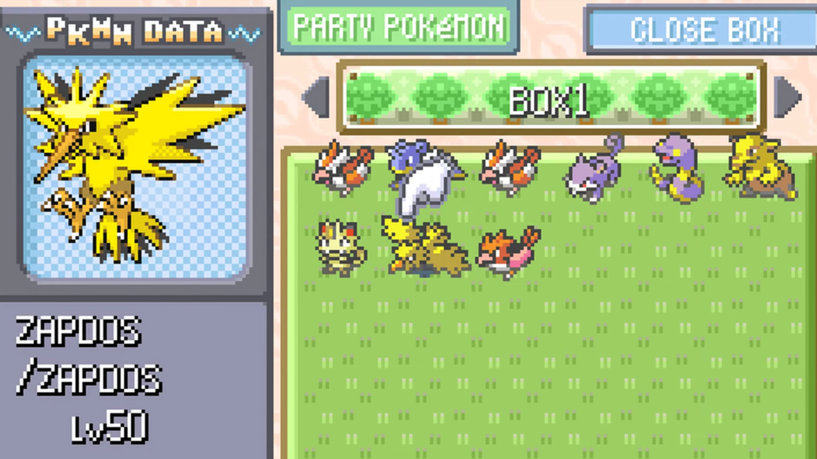 Pokemon FireRed LeafGreen storage system