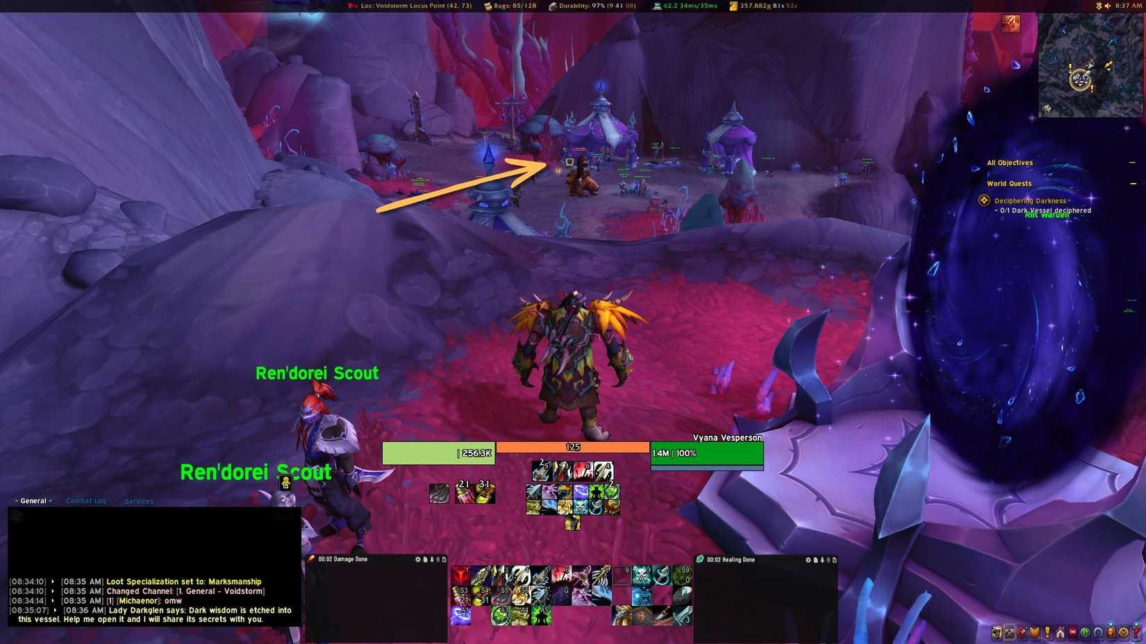 wow midnight deciphering darkness puzzle location