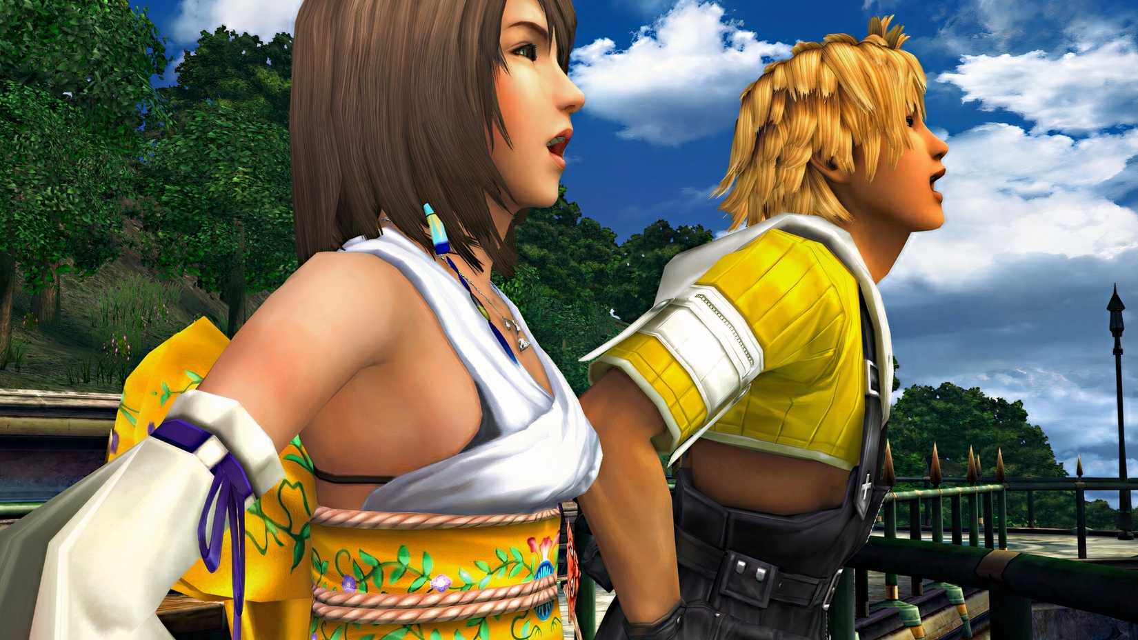 Final Fantasy X Tidus and Yuna Laughing Scene