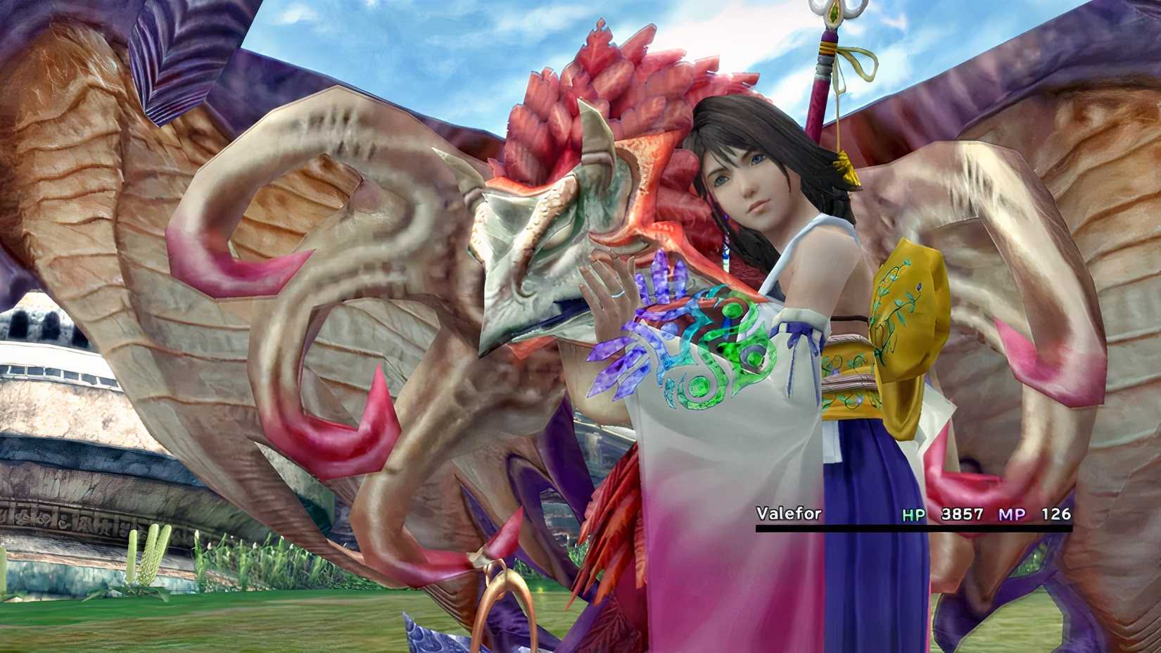 Final Fantasy X Yuna and Valefor Battle