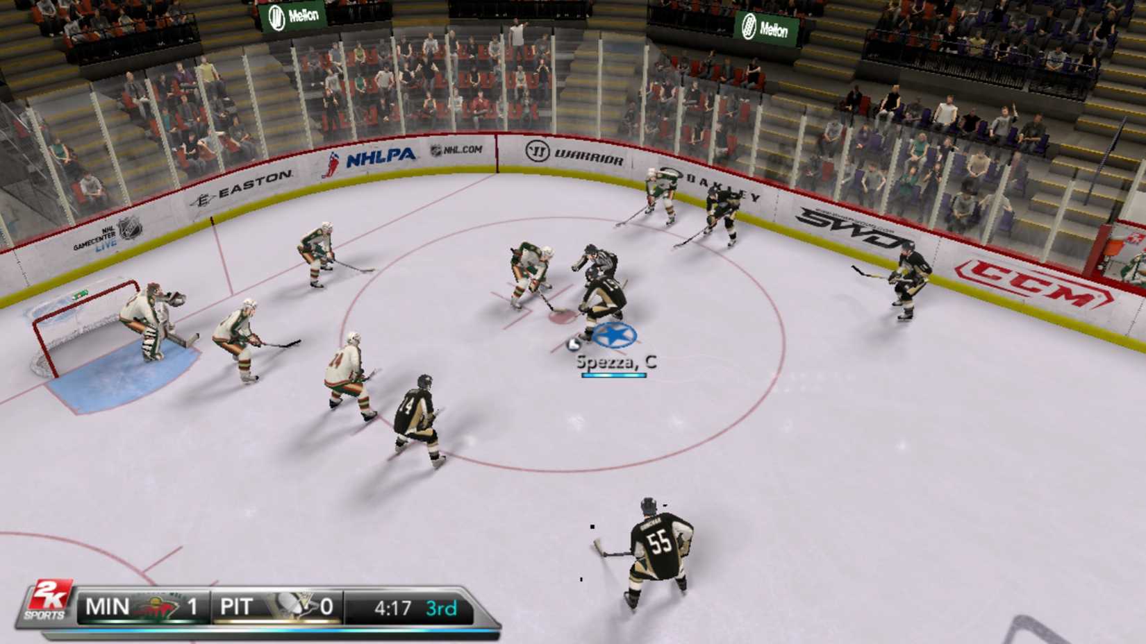 face off between pittsburgh and minnesota