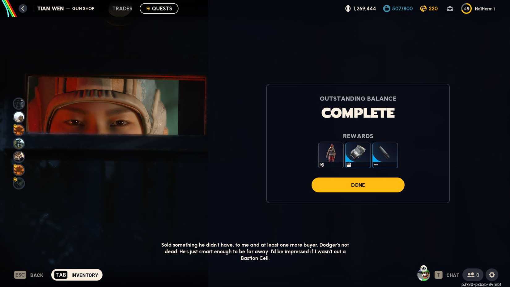 ARC Raiders Tian Wen Rewards