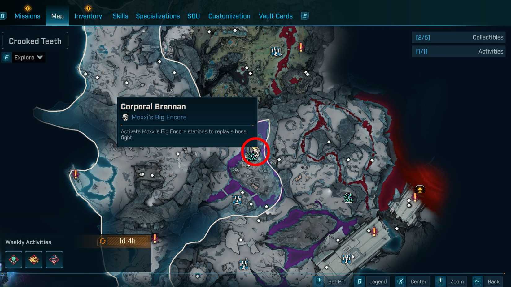 Borderlands 4 Corporal Brennan Location Map