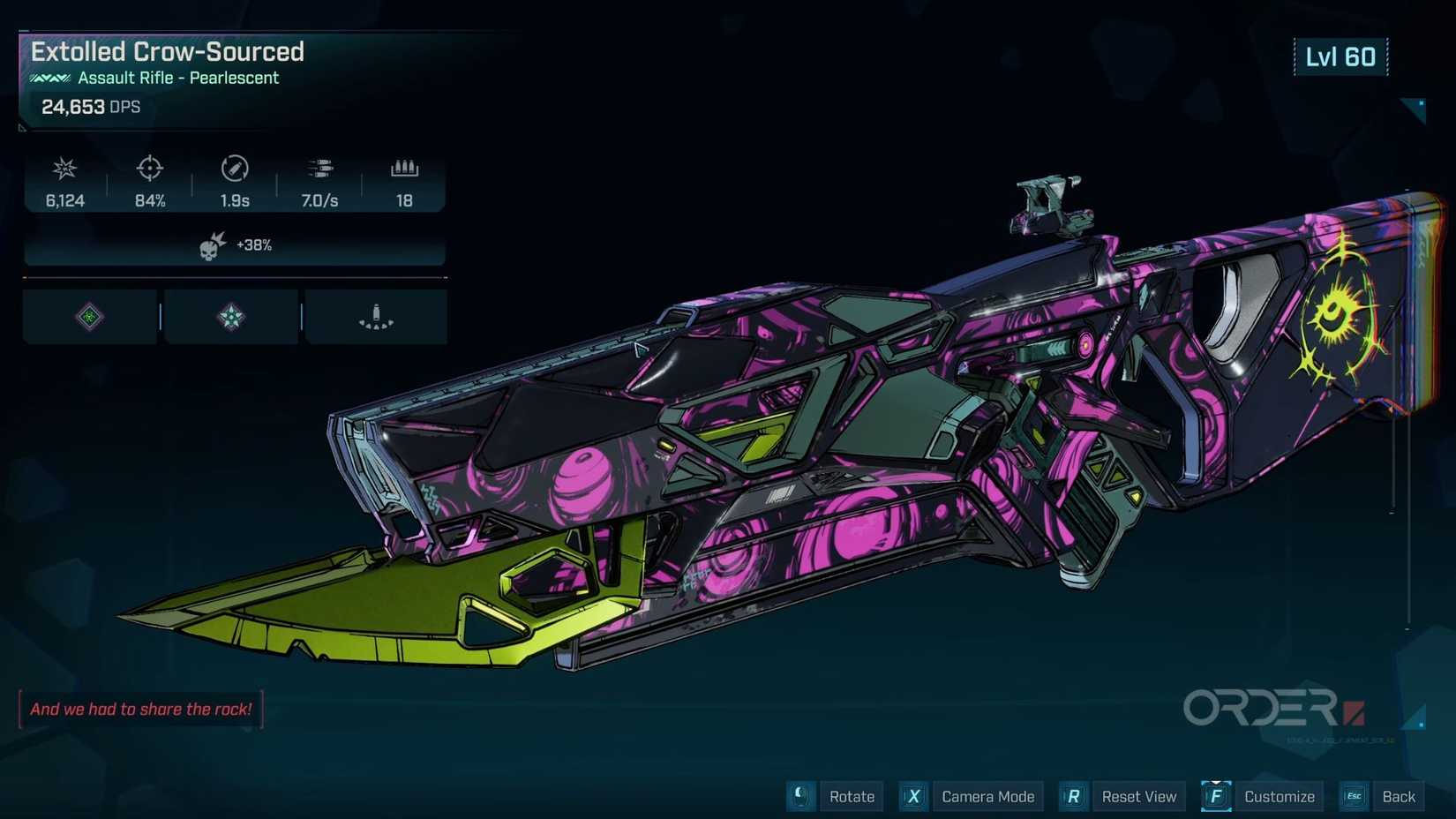 Borderlands 4 Crow Sourced Pearlescent