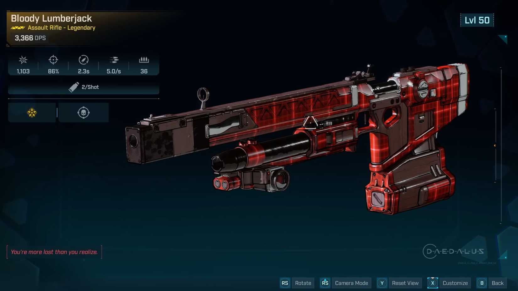 Borderlands 4 Legendary Assault Rifles Lumberjack