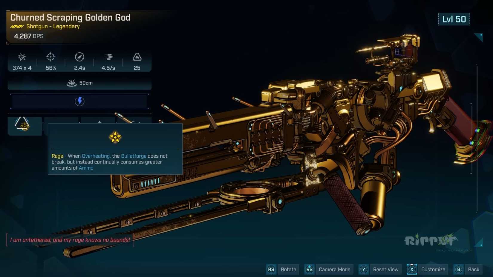 Borderlands 4 Legendary Shotguns Golden God