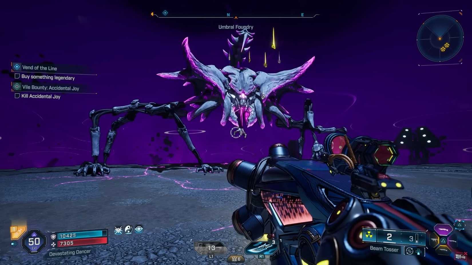 Borderlands 4 Player Fighting Vile Lictor