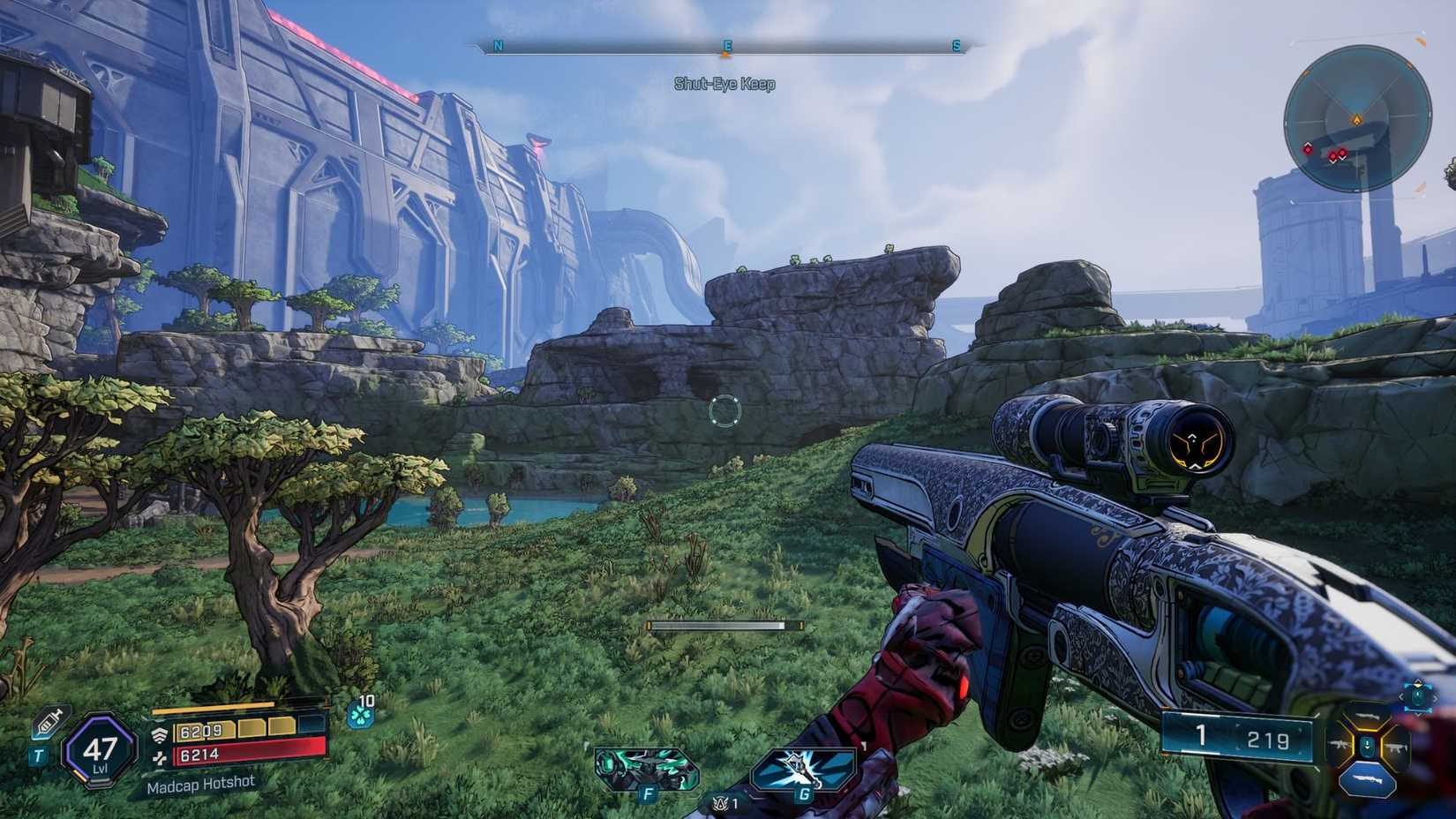 Borderlands 4 Player Floating in Fadefields