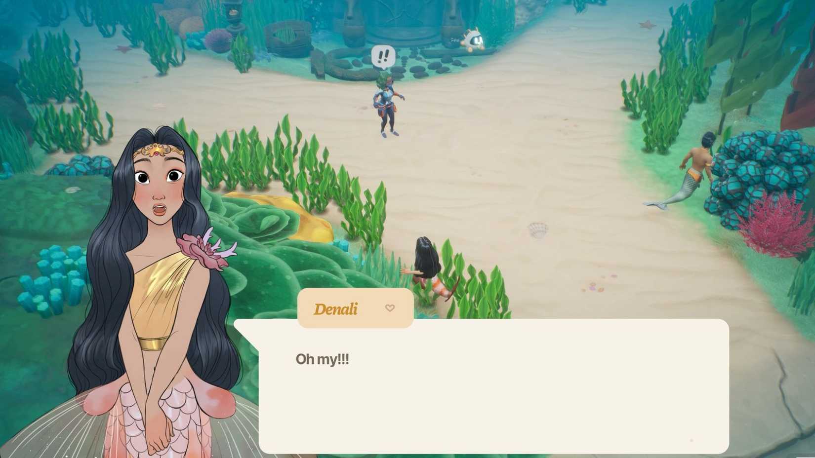 Coral Island screenshot of a mermaid