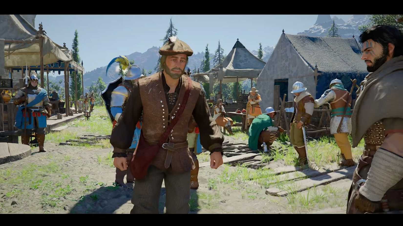 Letterboxed Crimson Desert cutscene