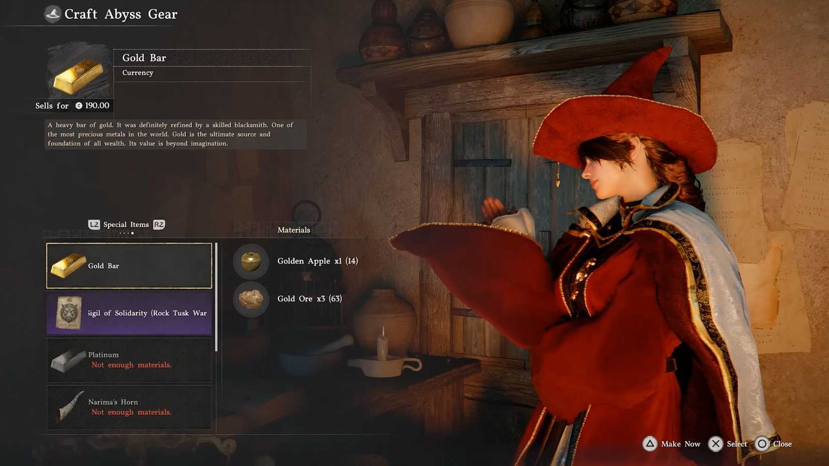 Crimson Desert Golden Apples Gold Bar Creation