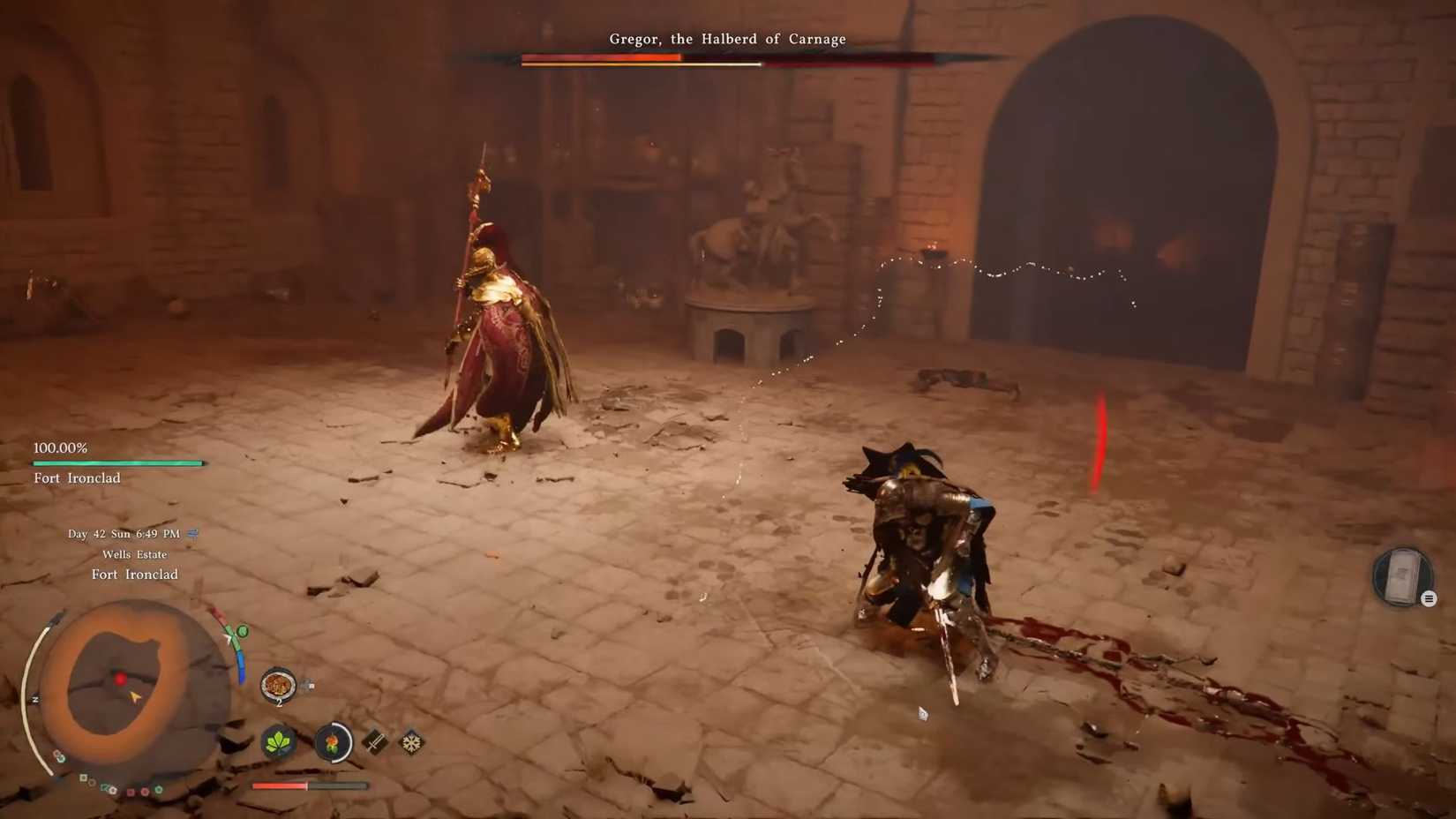 Crimson Desert Player fighting Gregor