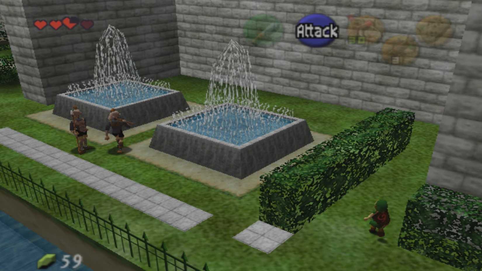 hyrule castle garden in oot