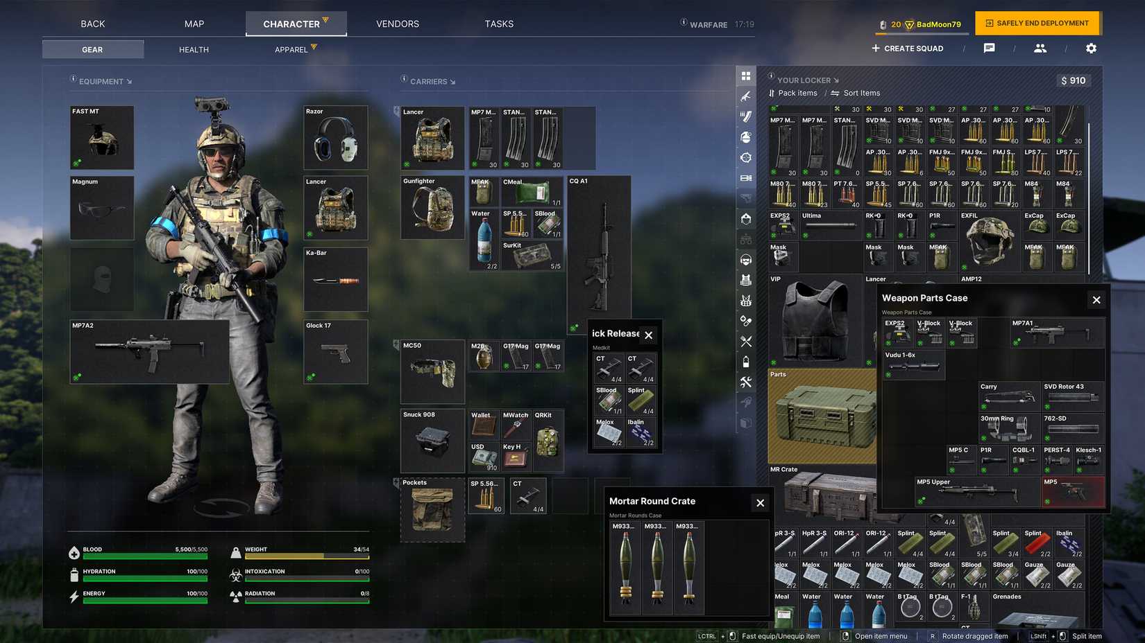 Grayzone Warfare Menu