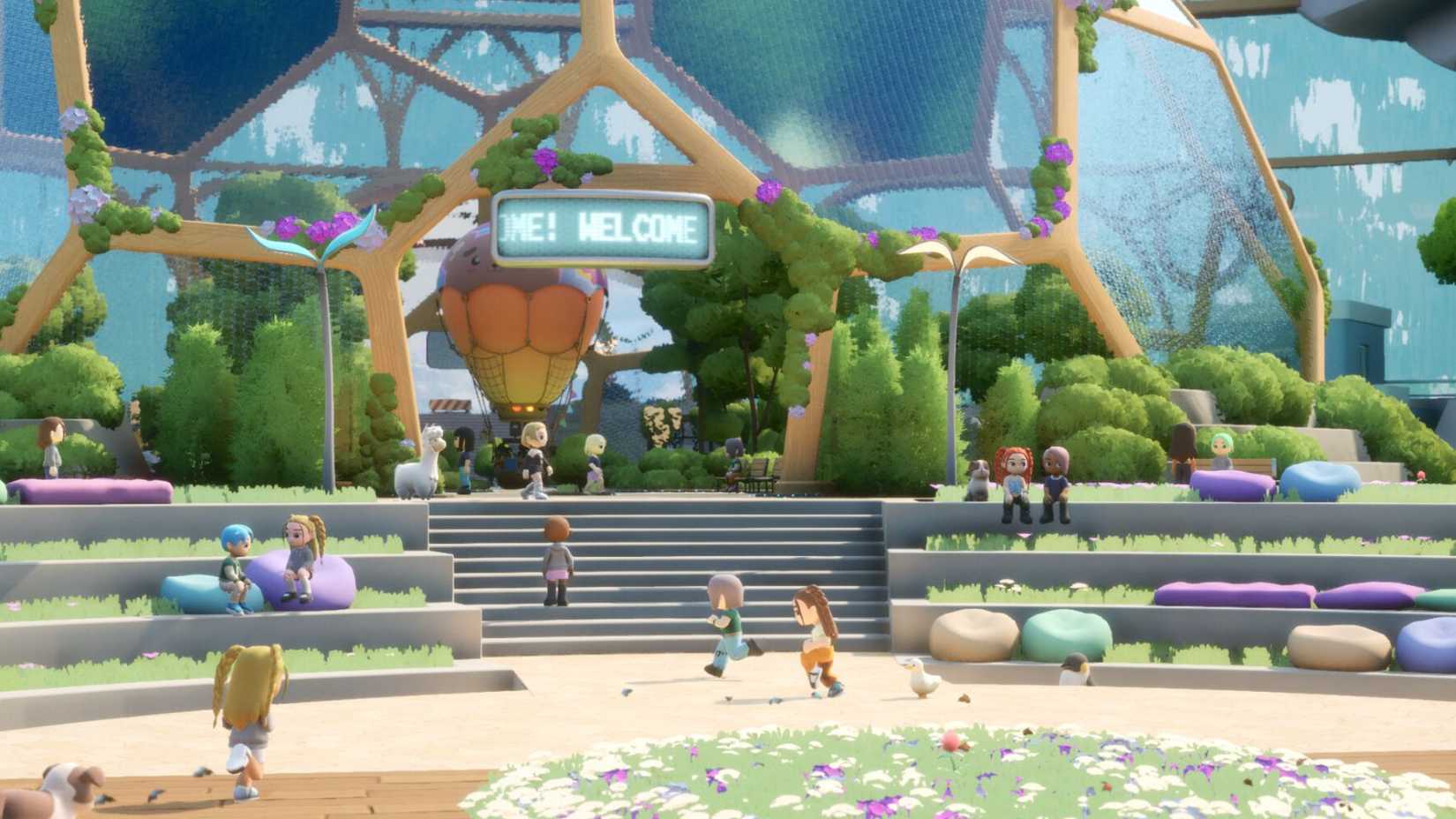 A town square in Loftia