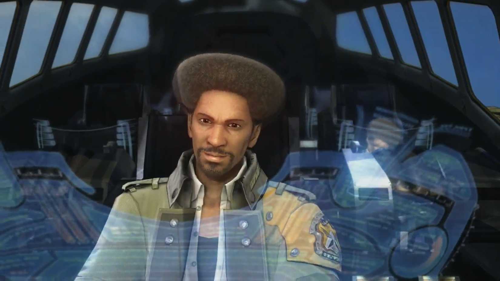 sazh piloting a ship