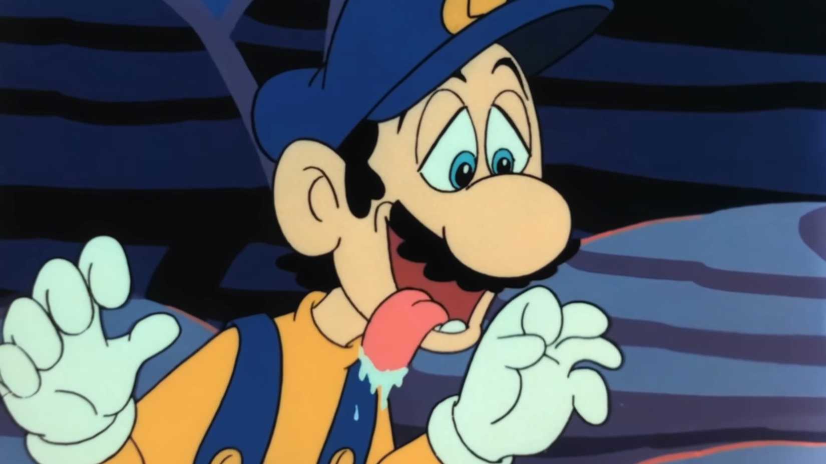 Luigi is salivating.
