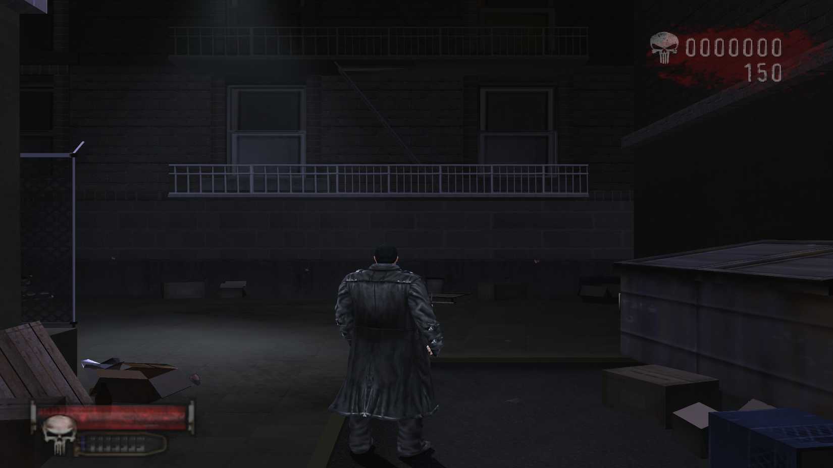 the punisher outside of a building