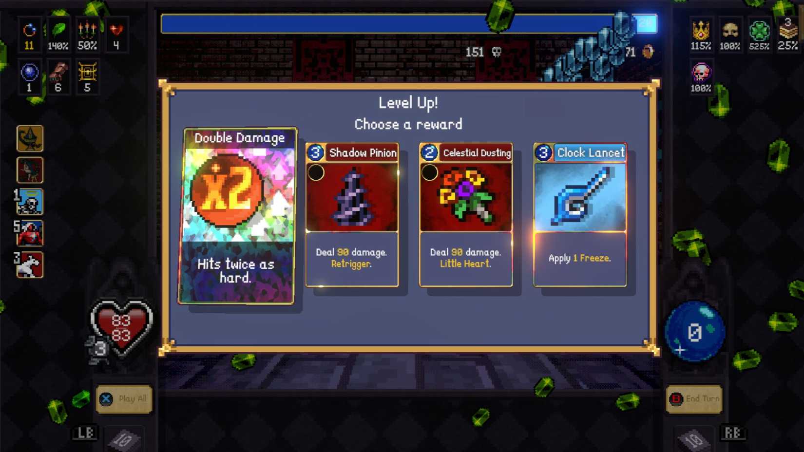 Vampire Crawlers Gem Selection