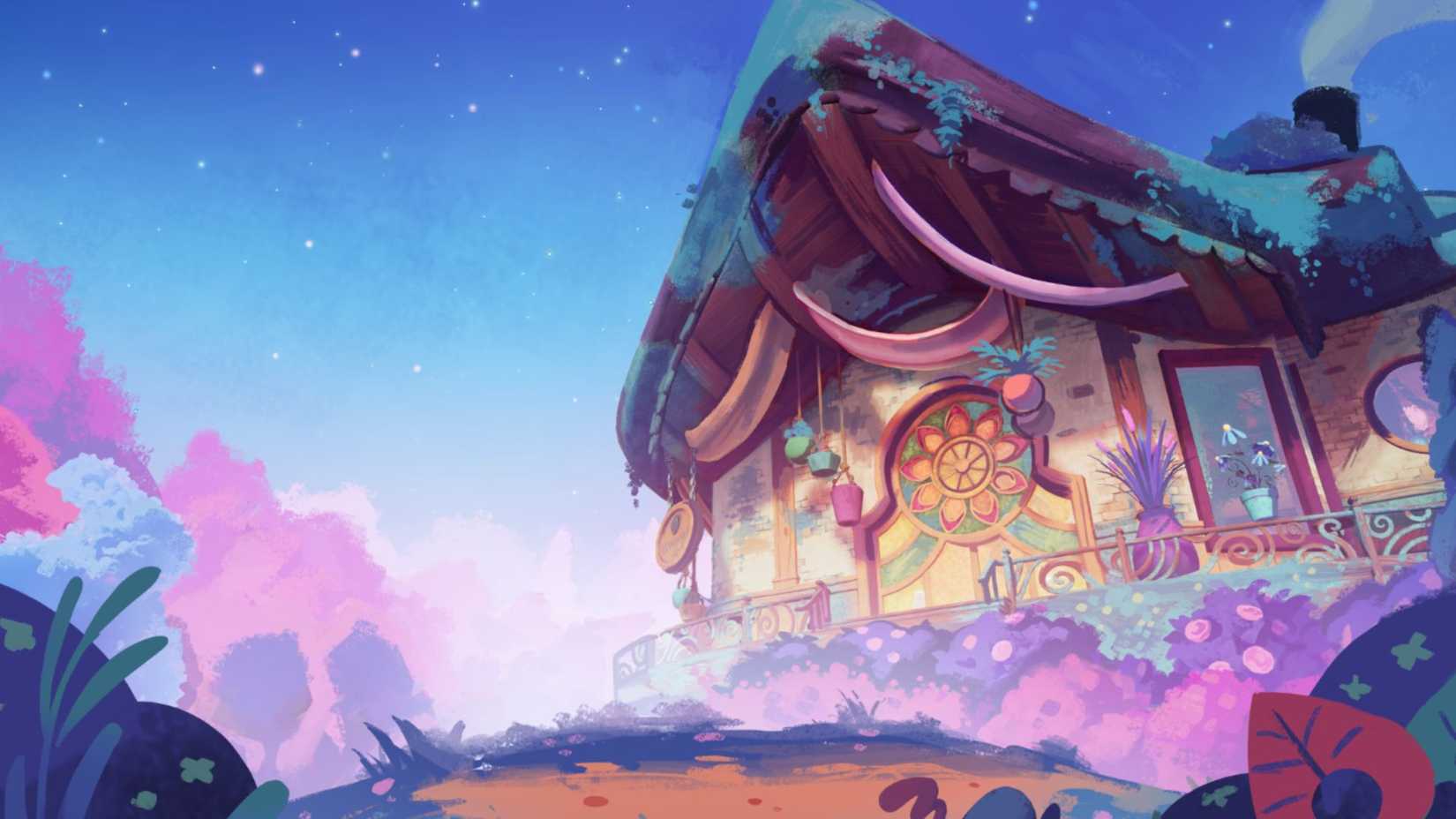 A screenshot of Wanderstop's teahouse