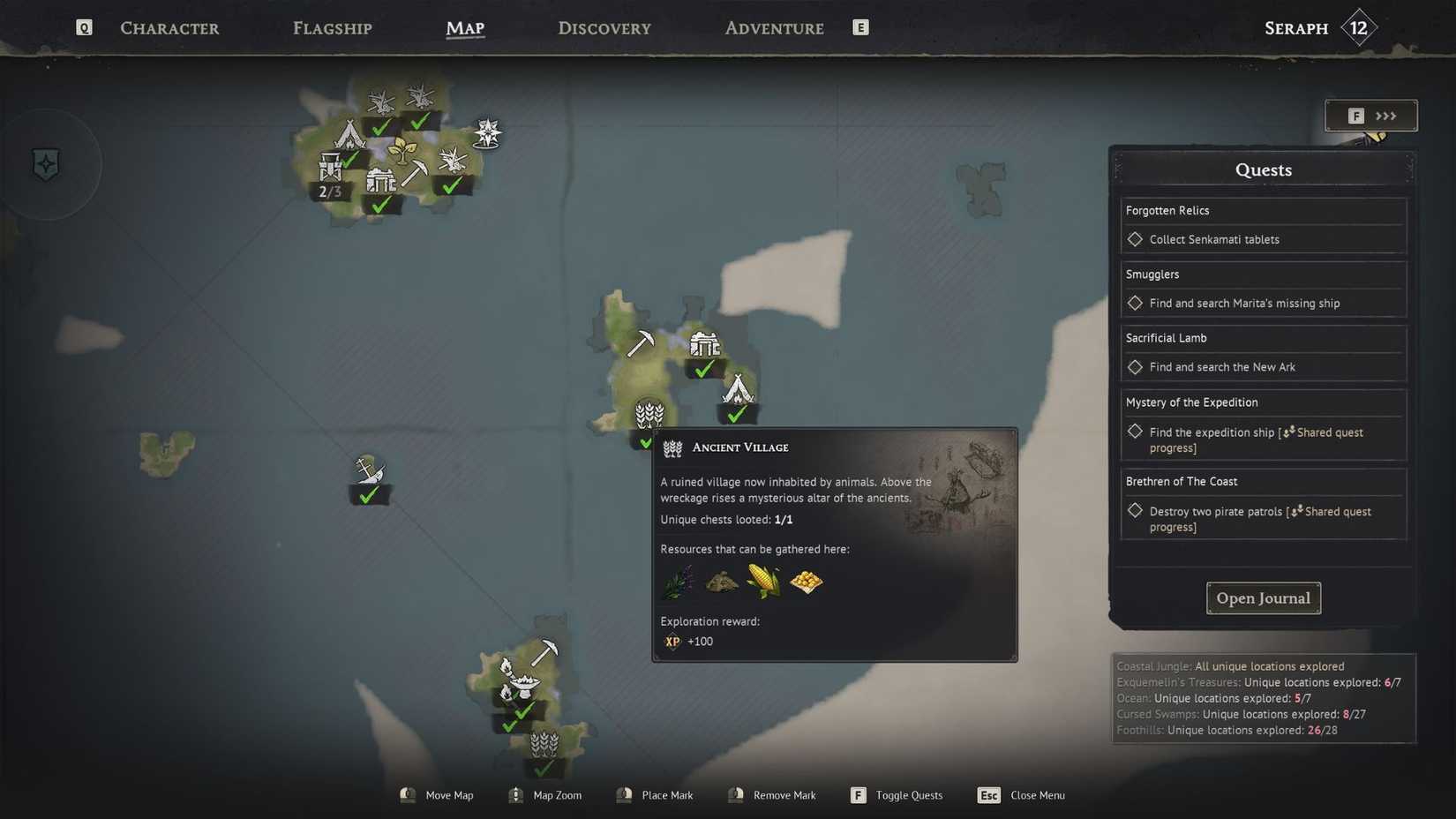 Windrose Ancient Village on Map