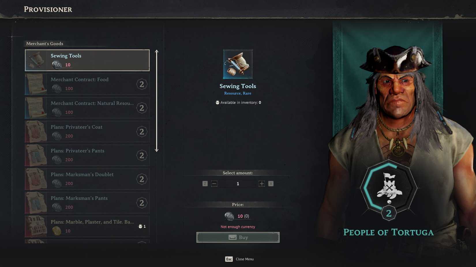 Windrose Factions Inventory People of Tortuga