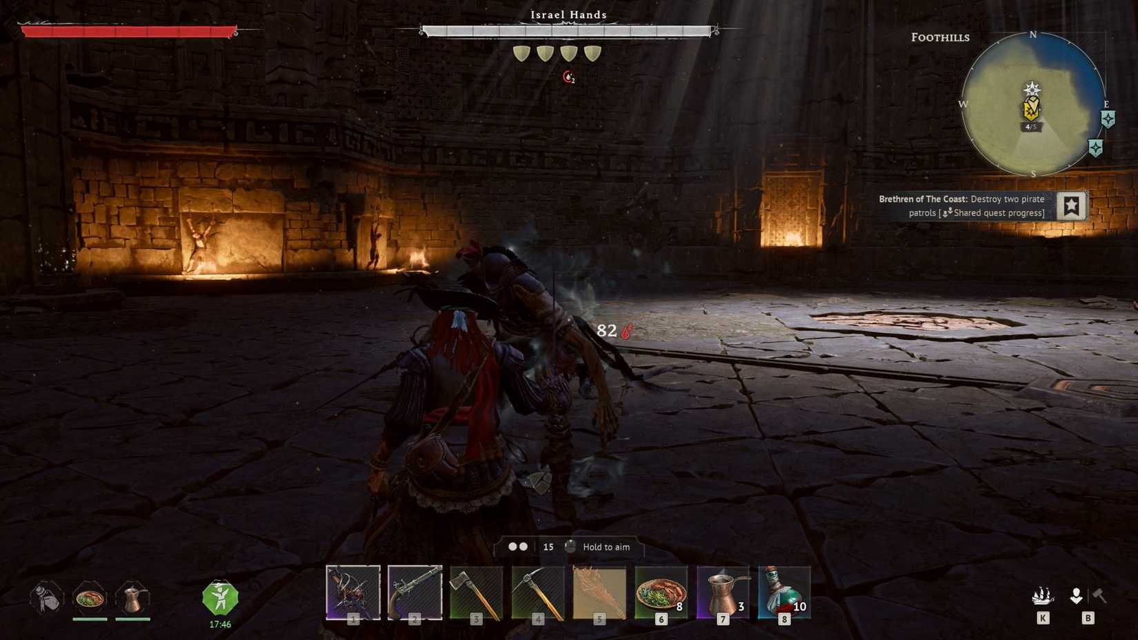 Windrose Israel Hands Attacking with Sword