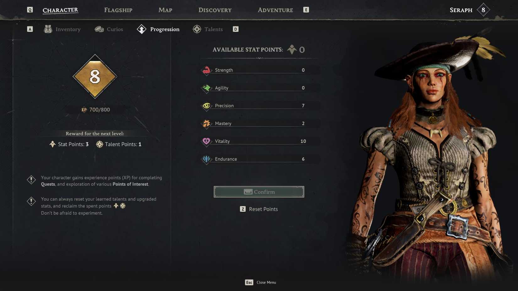 Windrose Level Up Screen