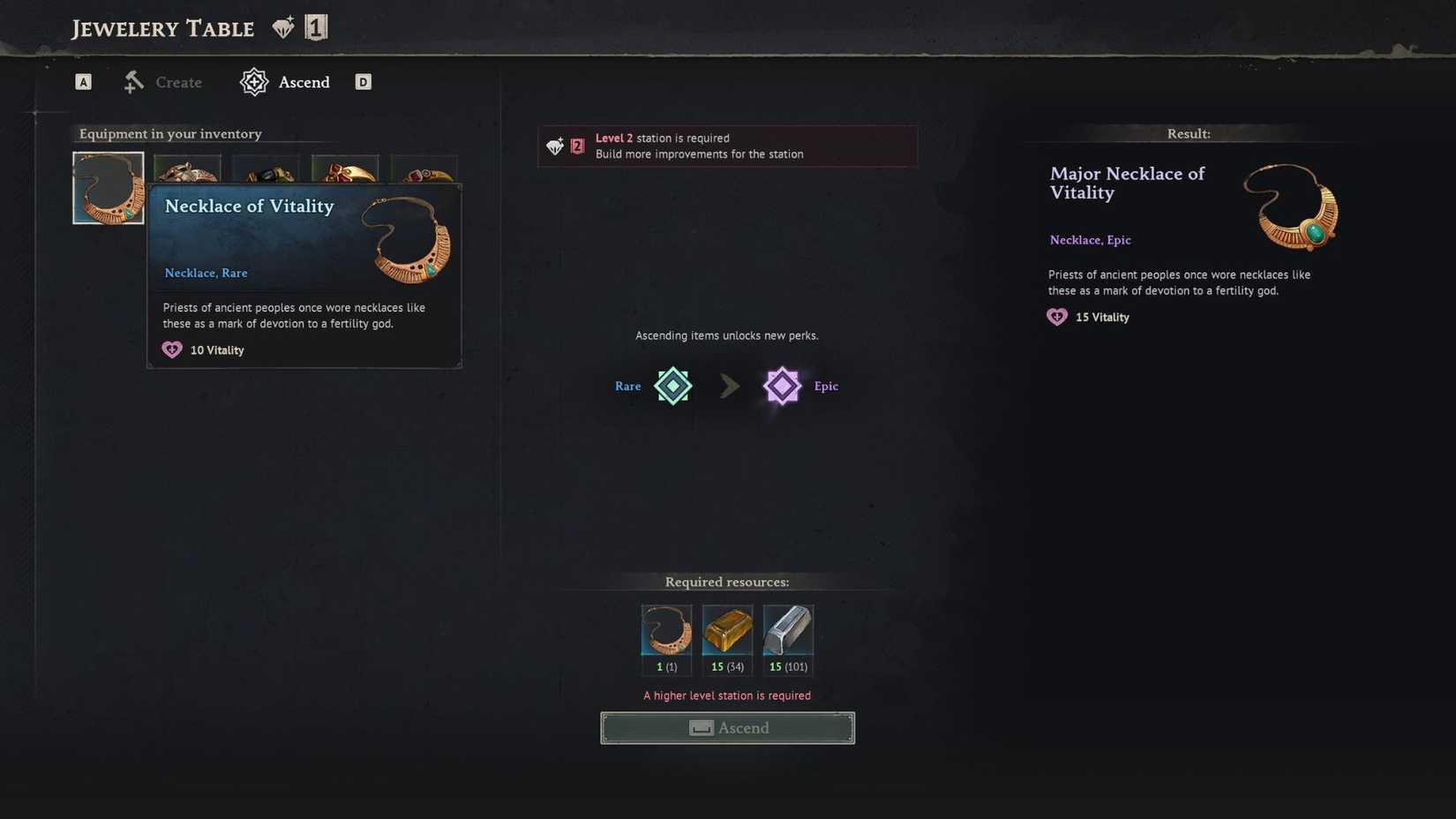 Windrose Necklace of Vitality