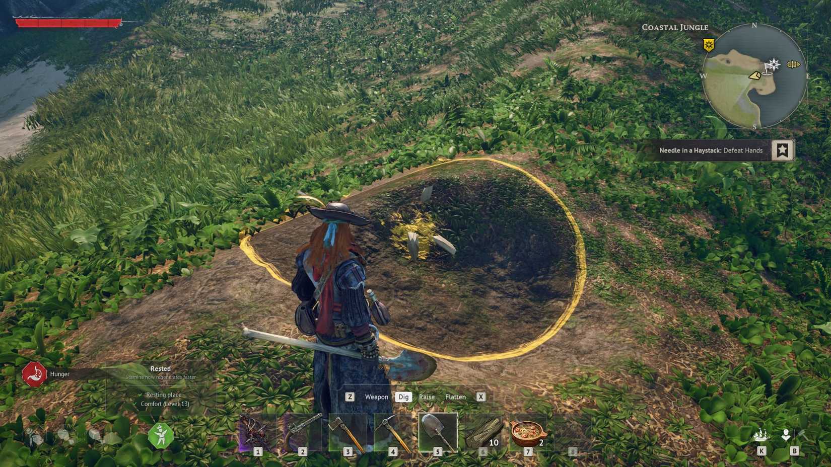 Windrose player digging