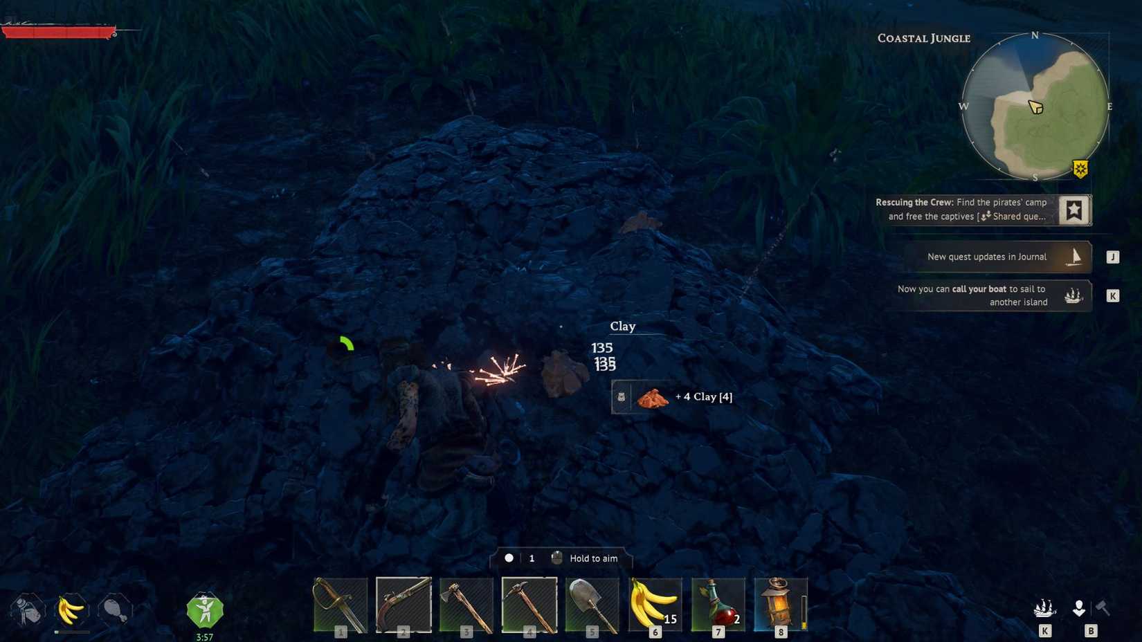 Windrose Player mining Clay