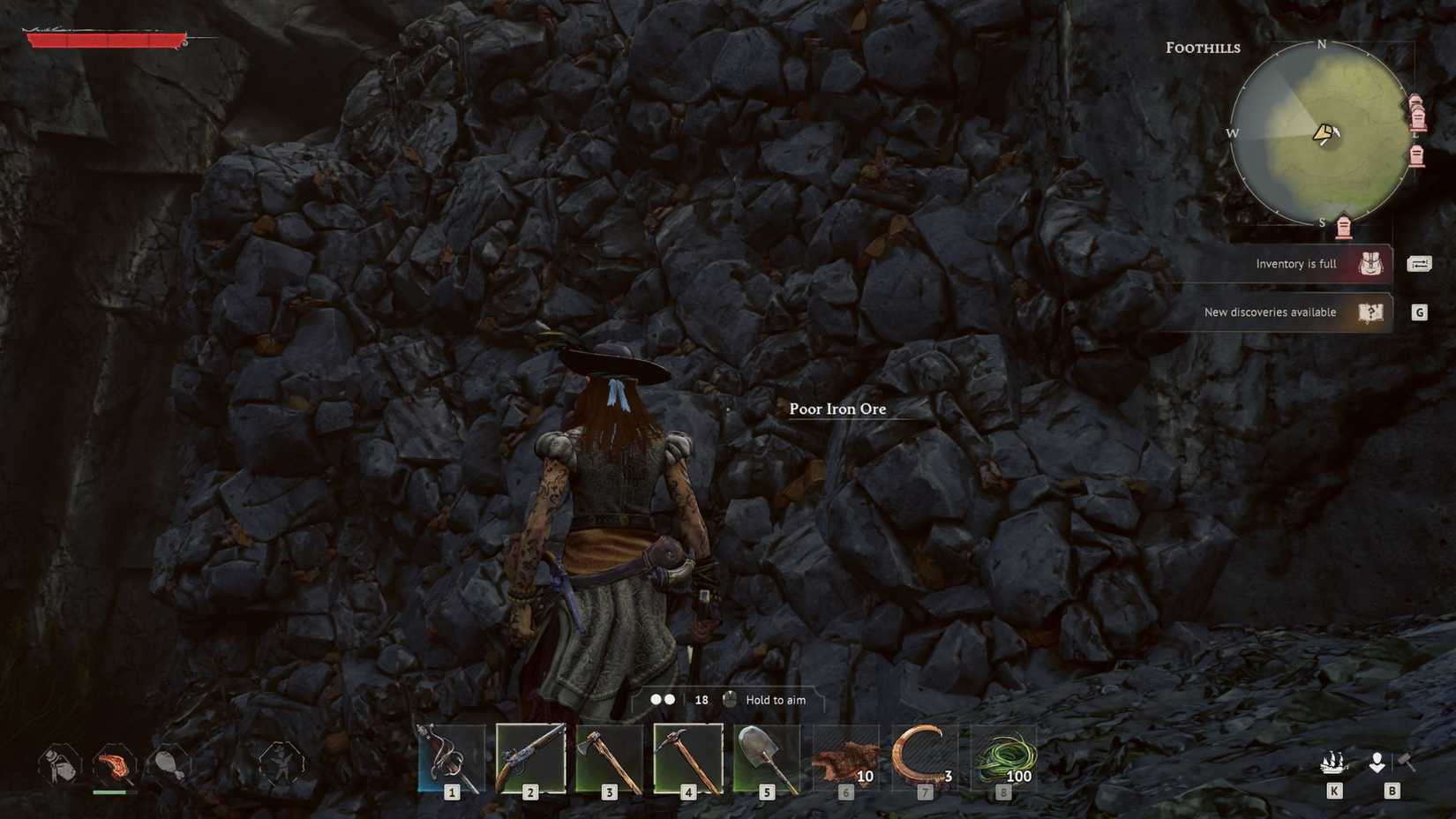 Windrose Player Mining Iron