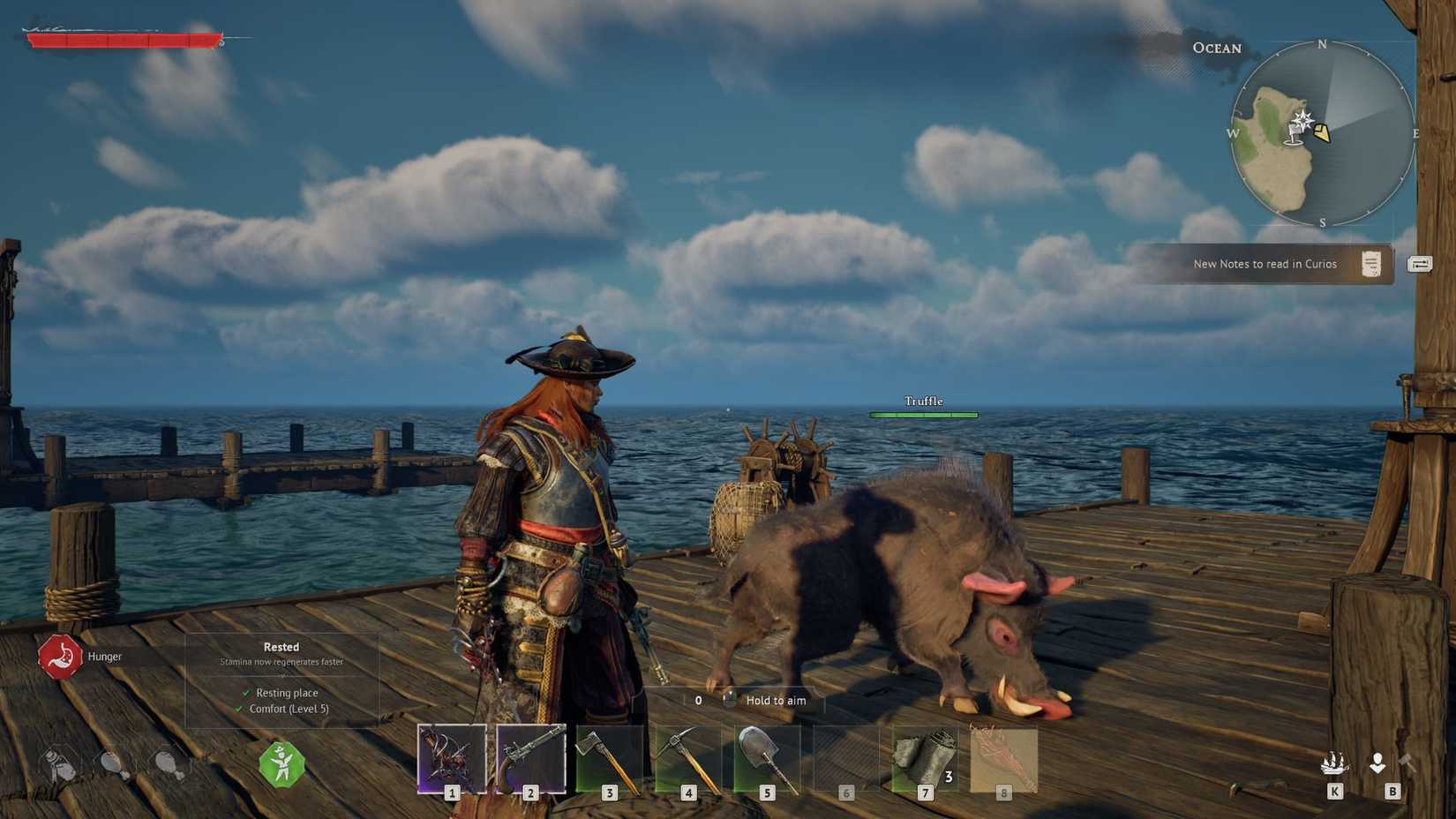 Windrose Player next to Truffle