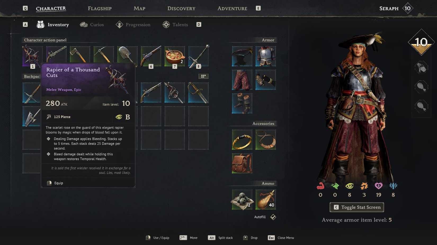 Shredded Windrose Rapier