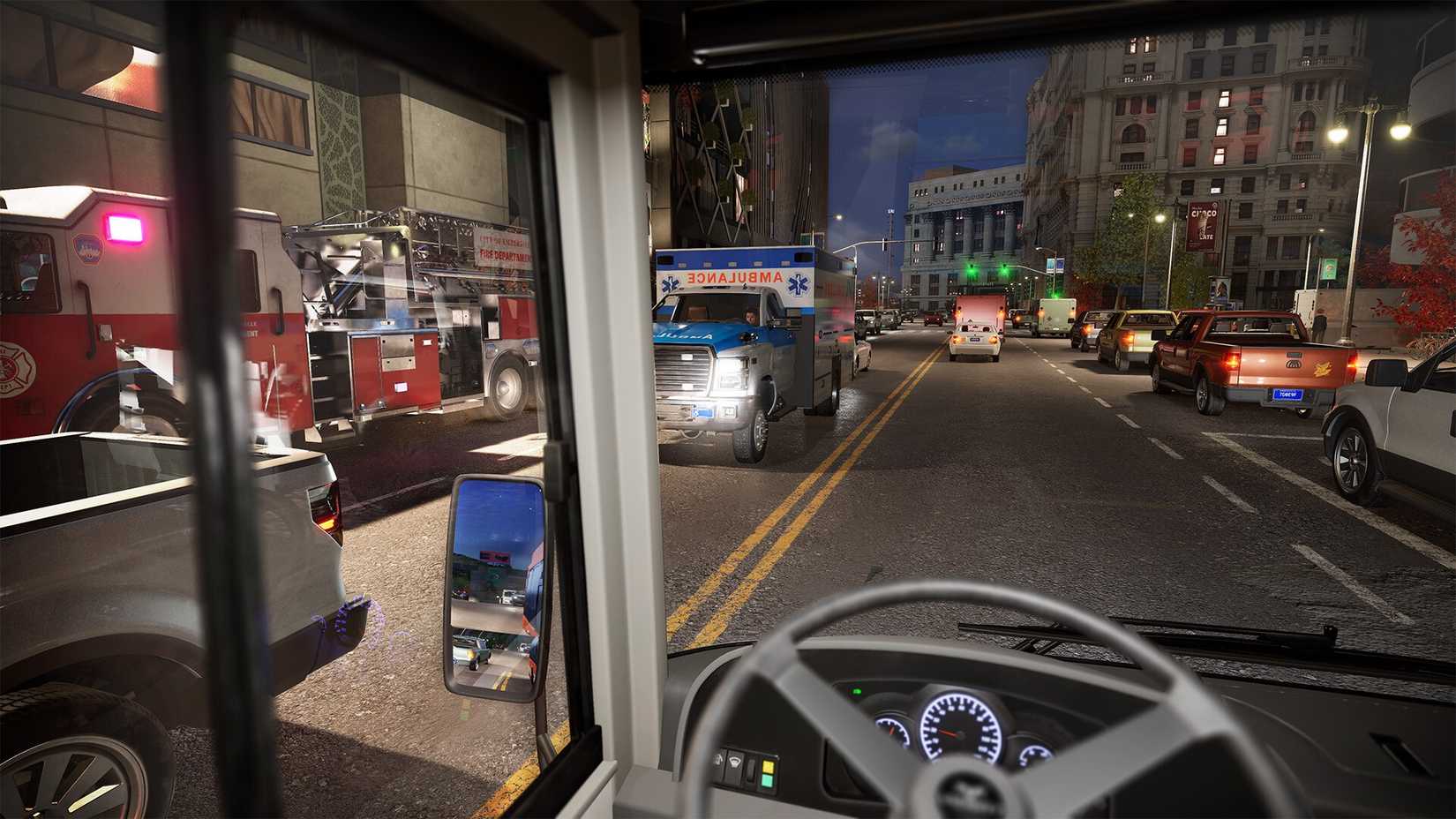 Bus Bound First Person at Night