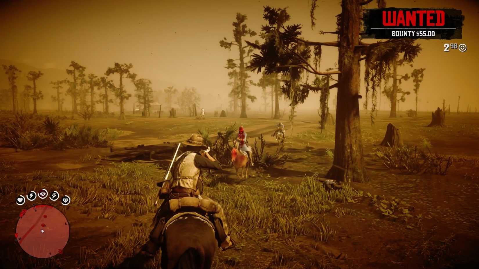 Critical Spots on a Officer's Body During Dead Eye in Red Dead Redemption 2