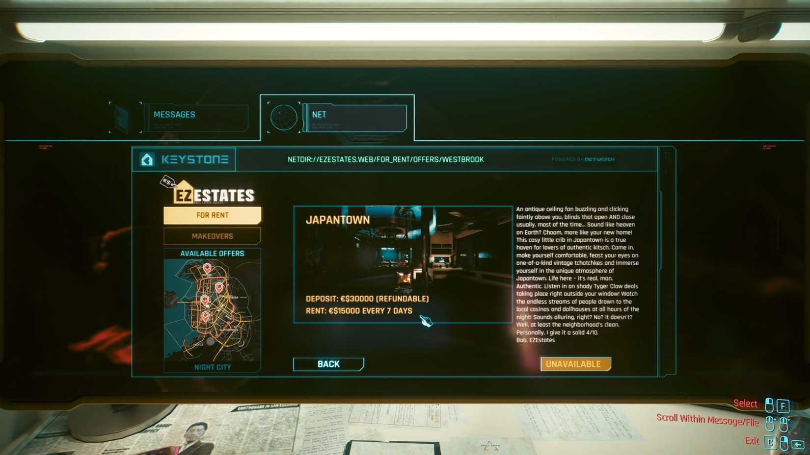 Cyberpunk 2077 Eviction Notice